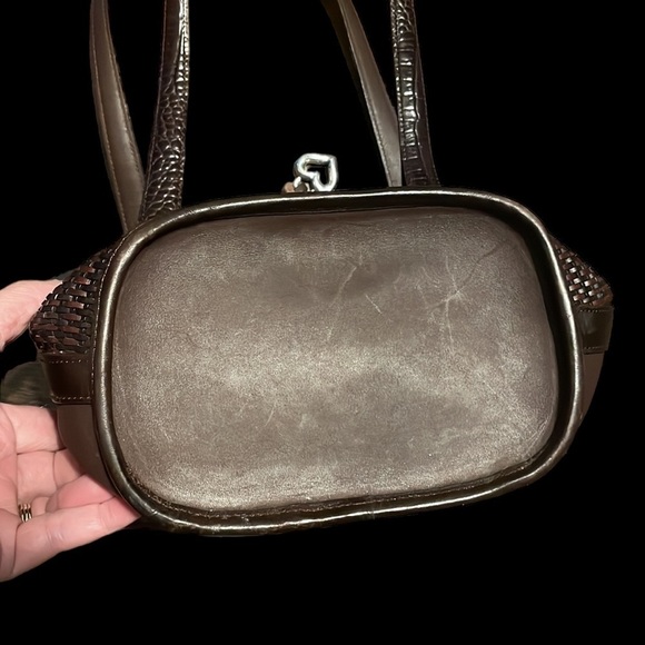 Brighton Dark Brown Vintage Picnic Basket Raffia Shoulder Purse. - Picture 3 of 10